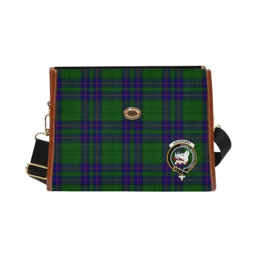 Scottish Lockhart Clan Crest Tartan Waterproof Canvas Bag Tartan Plaid 2
