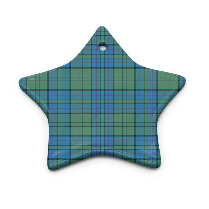 Scottish Lockhart Clan Tartan Ceramic Ornament Star Shape Tartan Plaid