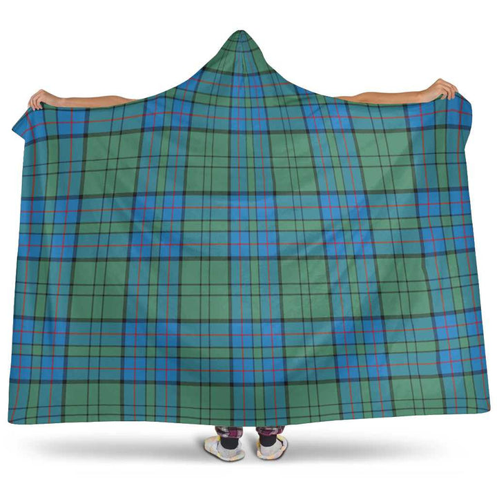 Scottish Lockhart Clan Tartan Hooded Blanket Tartan Plaid 1