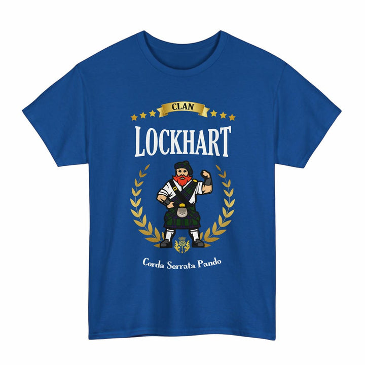 Scottish Lockhart Clan Tartan T-Shirt - Motto Scotsman Tartan Plaid Royal Color