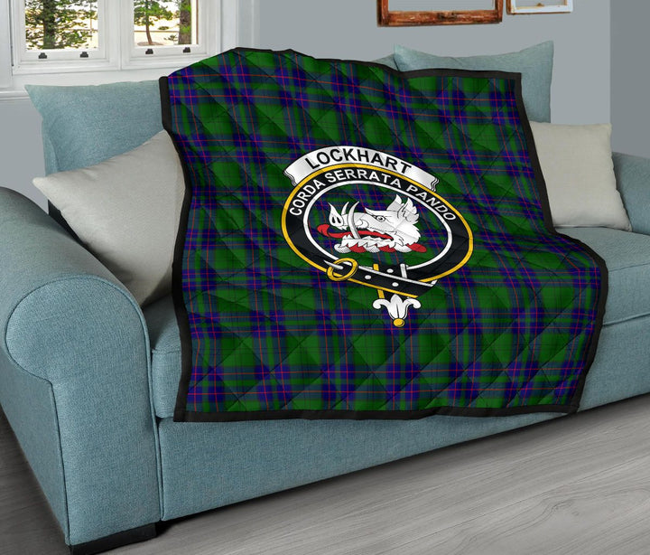 Scottish Lockhart Modern Clan Crest Tartan Quilt Tartan Plaid 11