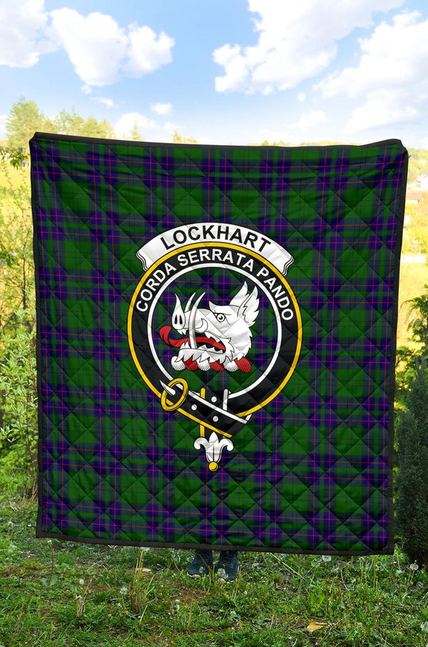 Scottish Lockhart Modern Clan Crest Tartan Quilt Tartan Plaid 2