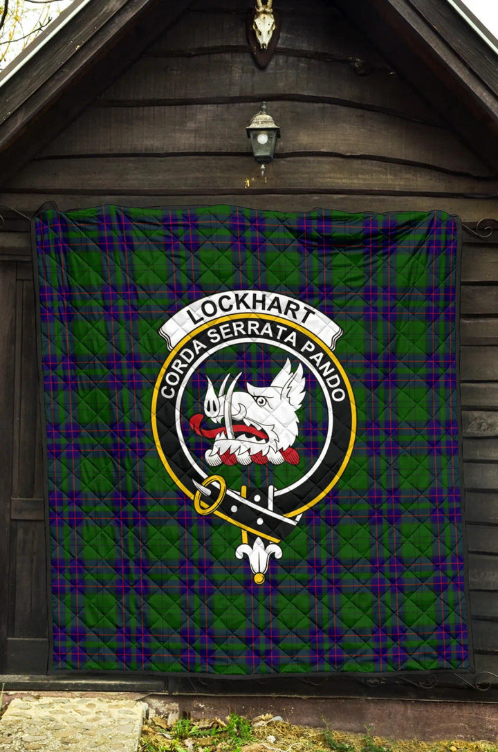 Scottish Lockhart Modern Clan Crest Tartan Quilt Tartan Plaid 3