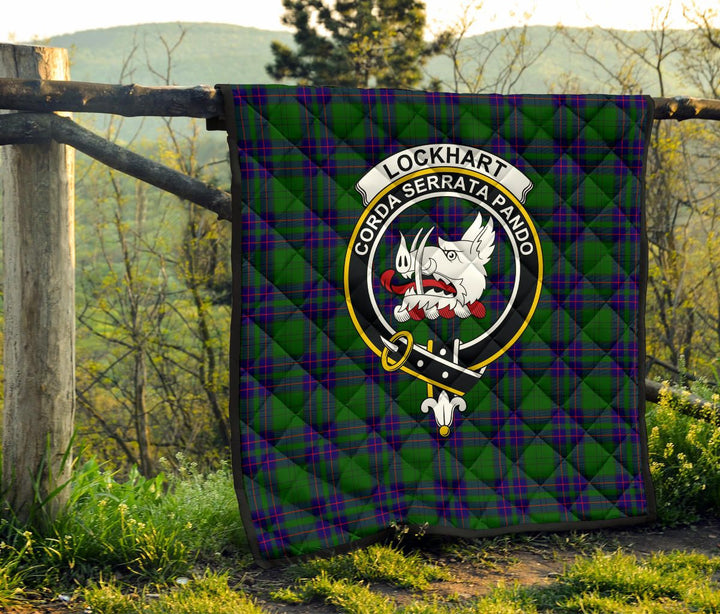 Scottish Lockhart Modern Clan Crest Tartan Quilt Tartan Plaid 6