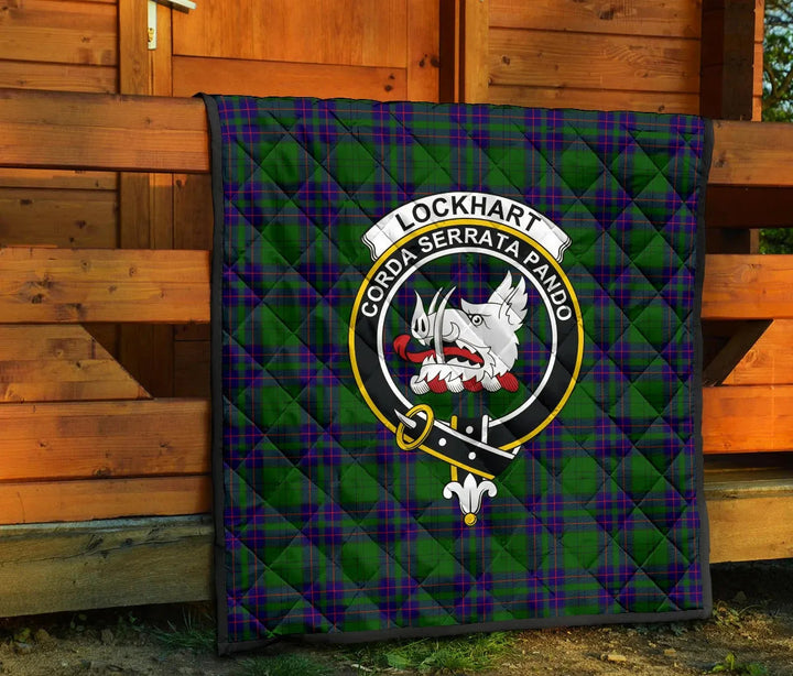 Scottish Lockhart Modern Clan Crest Tartan Quilt Tartan Plaid 7