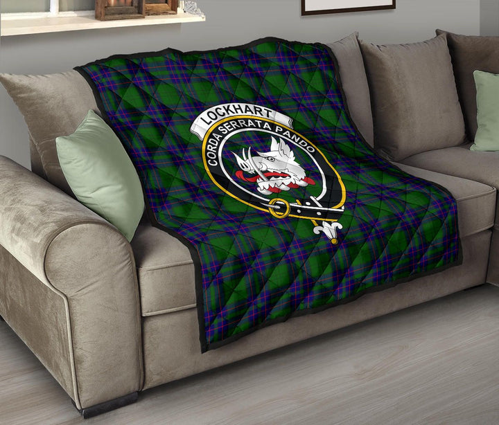 Scottish Lockhart Modern Clan Crest Tartan Quilt Tartan Plaid 8