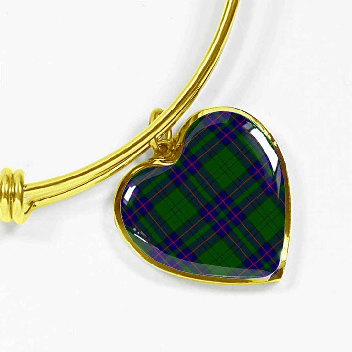 Scottish Lockhart Modern Clan Tartan Bangle Heart Tartan Plaid 2