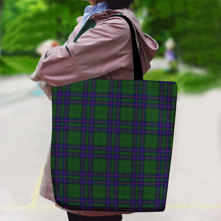 Scottish Lockhart Modern Clan Tartan Canvas Bag With Shoulder Strap Tartan Plaid 2