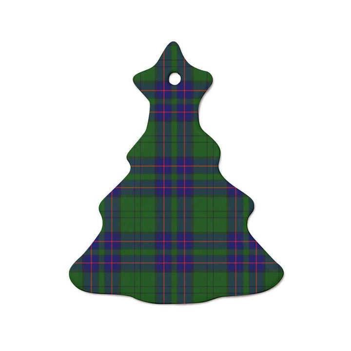 Scottish Lockhart Modern Clan Tartan Ceramic Ornament  Tree Shape Tartan Plaid
