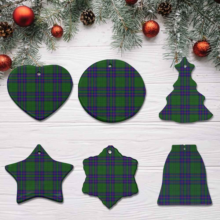 Scottish Lockhart Modern Clan Tartan Ceramic Ornament All Tartan Plaid