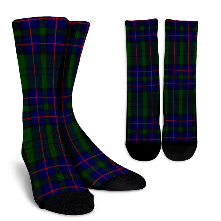 Scottish Lockhart Modern Clan Tartan Crew Socks