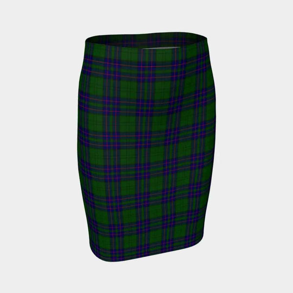 Scottish Lockhart Modern Clan Tartan Fitted Skirt Tartan Plaid 1
