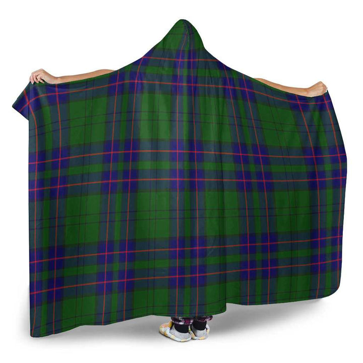 Scottish Lockhart Modern Clan Tartan Hooded Blanket Tartan Plaid 2