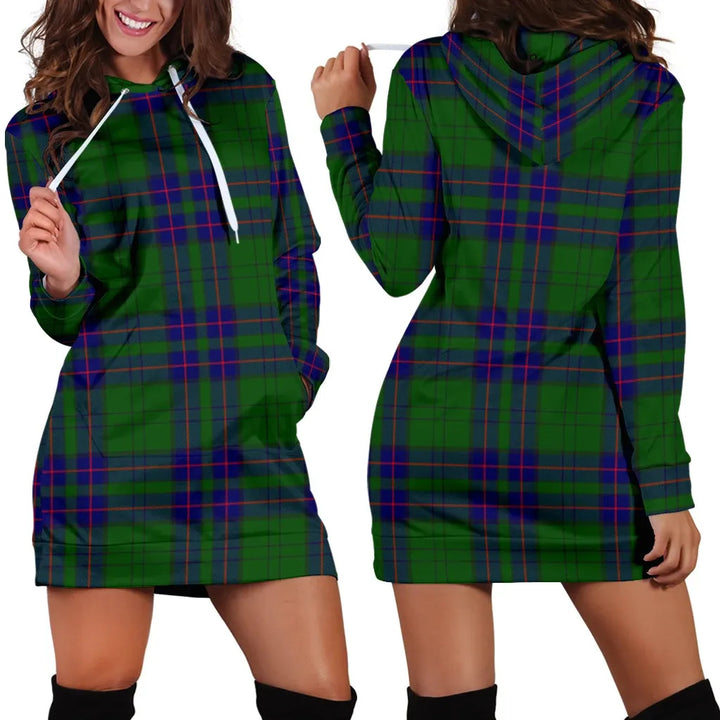 Scottish Lockhart Modern Clan Tartan Hoodie Dress