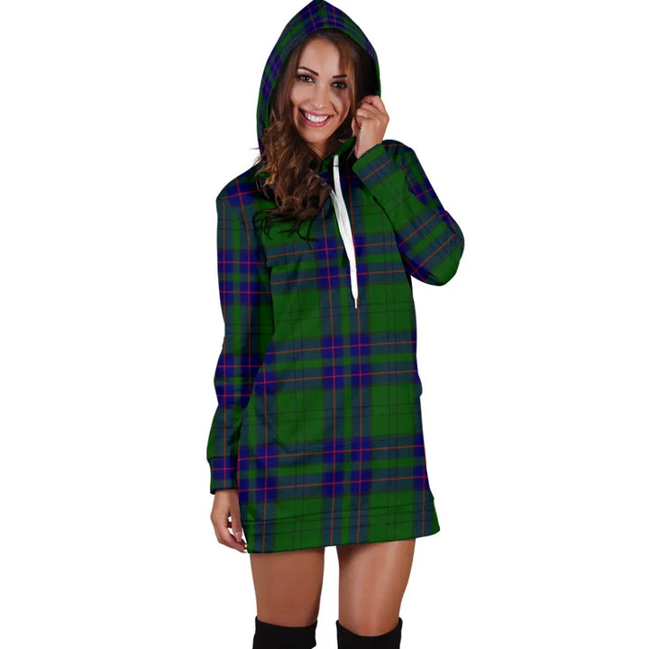 Scottish Lockhart Modern Clan Tartan Hoodie Dress
