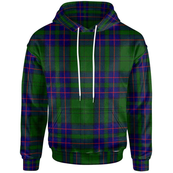 Scottish Lockhart Modern Clan Tartan Hoodie Front Side Tartan Plaid