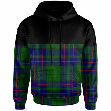 Scottish Lockhart Modern Clan Tartan Hoodie - Horizontal Style Front Side Tartan Plaid