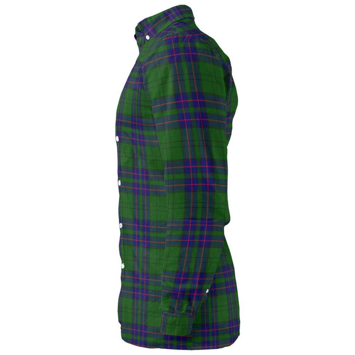 Scottish Lockhart Modern Clan Tartan Long Sleeve Shirt Tartan Plaid