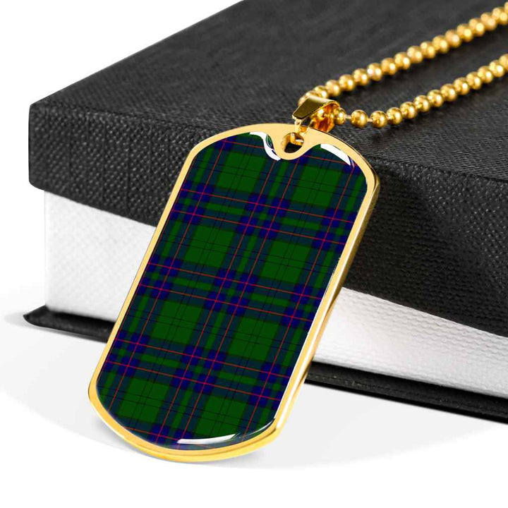 Scottish Lockhart Modern Clan Tartan Military Dog Tag Necklace Tartan Plaid 6