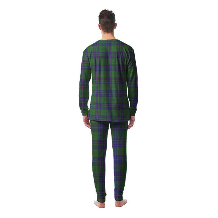 Scottish Lockhart Modern Clan Tartan Pajama Set Men Back Side Tartan Plaid
