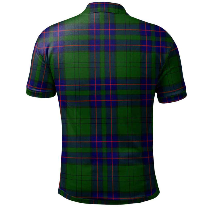Scottish Lockhart Modern Clan Tartan Polo Shirt Back Side Tartan Plaid