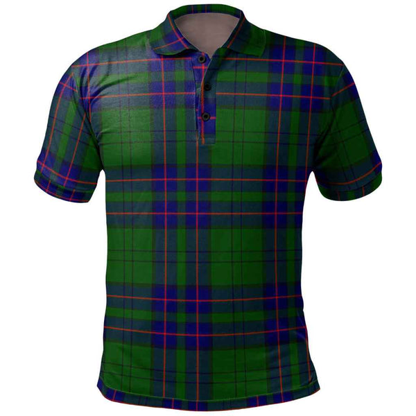 Scottish Lockhart Modern Clan Tartan Polo Shirt Front Side Tartan Plaid