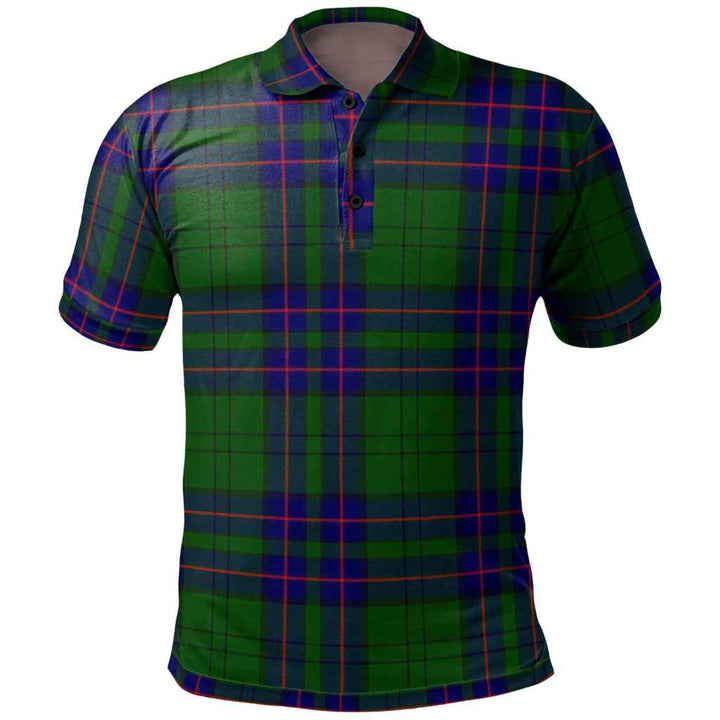 Scottish Lockhart Modern Clan Tartan Polo Shirt Front Side Tartan Plaid