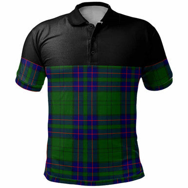 Scottish Lockhart Modern Clan Tartan Polo Shirt - Horizontal Style Front Side Tartan Plaid