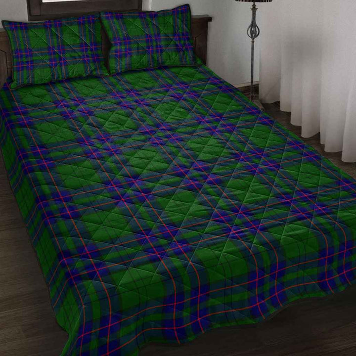Scottish Lockhart Modern Clan Tartan Quilt Bed Set Tartan Plaid 2