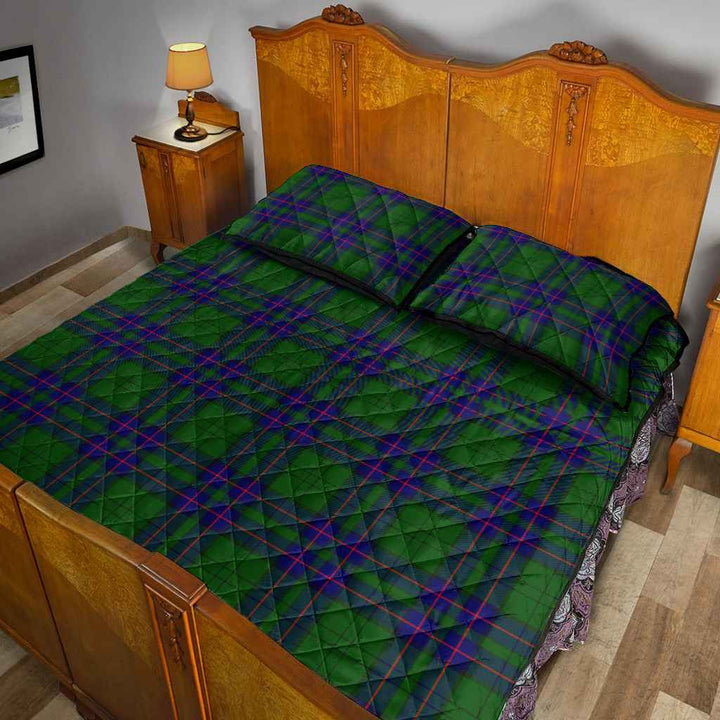 Scottish Lockhart Modern Clan Tartan Quilt Bed Set Tartan Plaid 5
