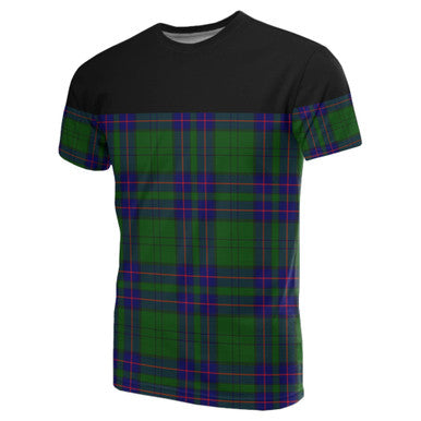 Scottish Lockhart Modern Clan Tartan T-Shirt Horizontal Style Front Side Tartan Plaid