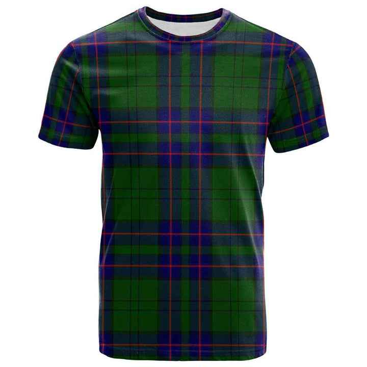 Scottish Lockhart Modern Clan Tartan T-Shirt Front Side Tartan Plaid