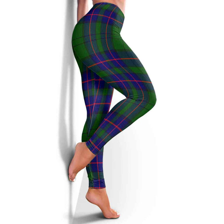 Scottish Lockhart Modern Clan Tartan Women Leggings Tartan Plaid 4
