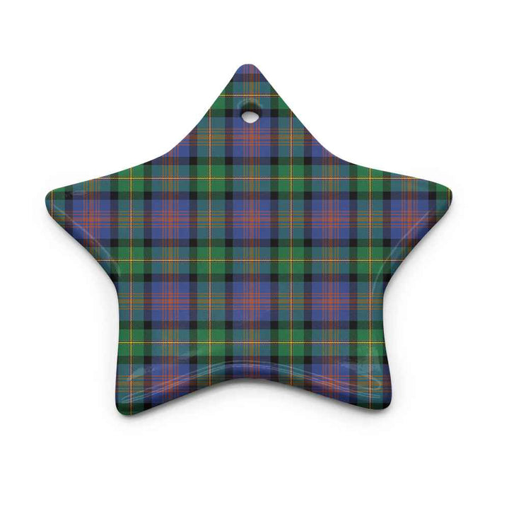 Scottish Logan Ancient Clan Tartan Ceramic Ornament Star Shape Tartan Plaid