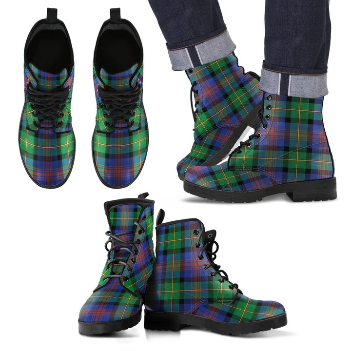Scottish Logan Ancient Clan Tartan Leather Boots