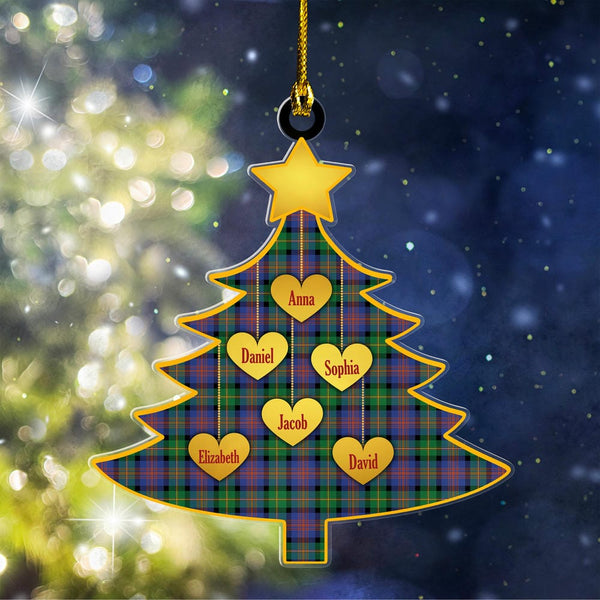 Scottish Logan Ancient Clan Tartan Ornament Custom Family Christmas Tree Tartan Plaid 1