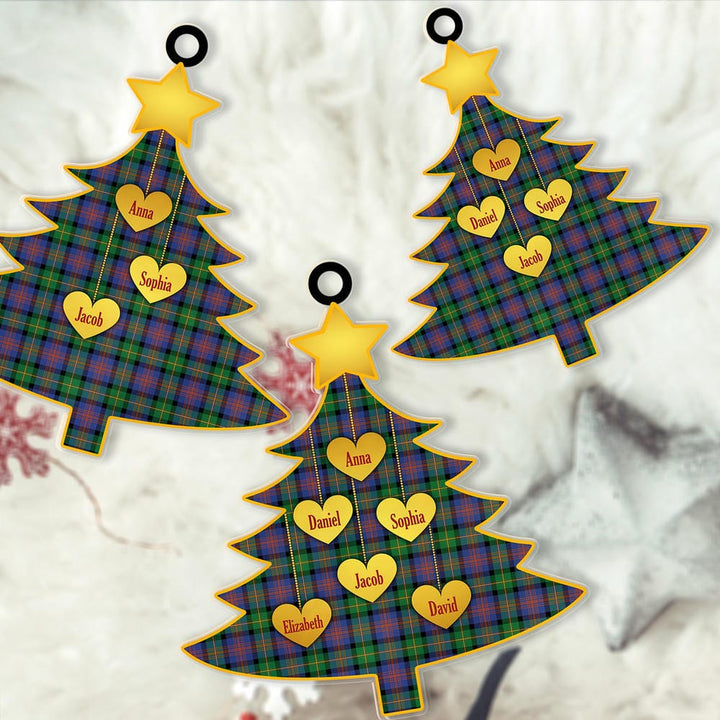 Scottish Logan Ancient Clan Tartan Ornament Custom Family Christmas Tree Tartan Plaid 2