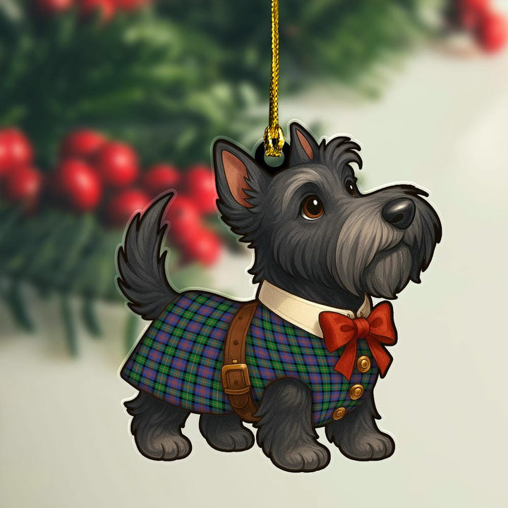 Scottish Logan Ancient Clan Tartan Ornament Scottie Dog Tartan Plaid