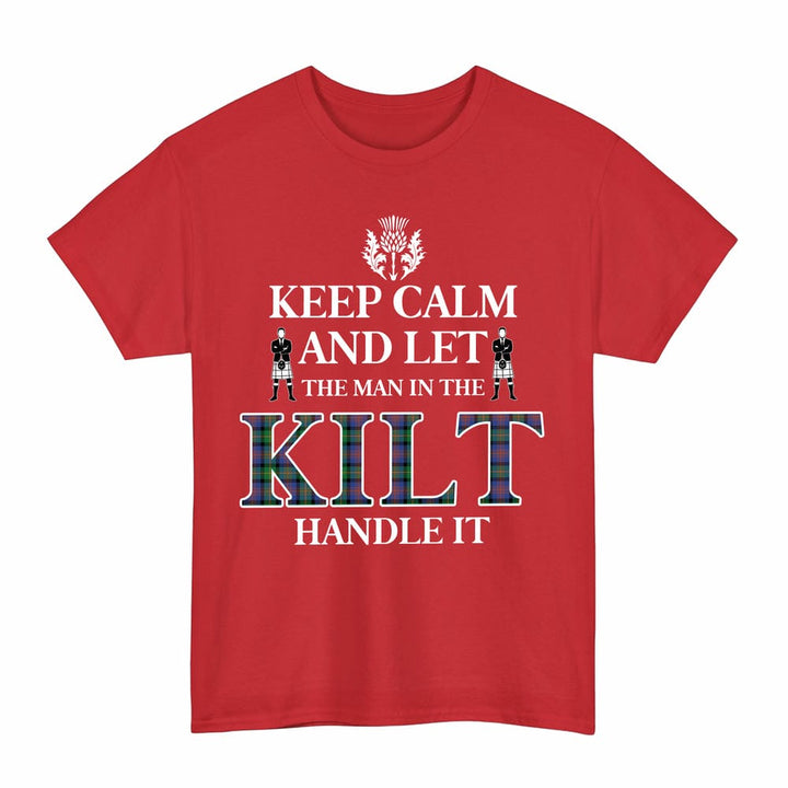 Scottish Logan Ancient Clan Tartan T-Shirt - Keep Calm Tartan Plaid Red Color