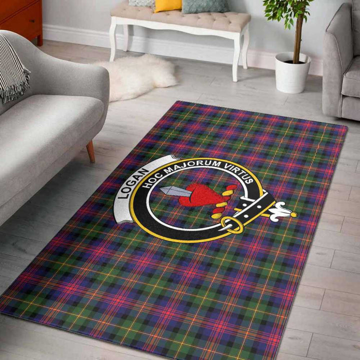 Scottish Logan Clan Crest Tartan Area Rug Tartan Plaid 1