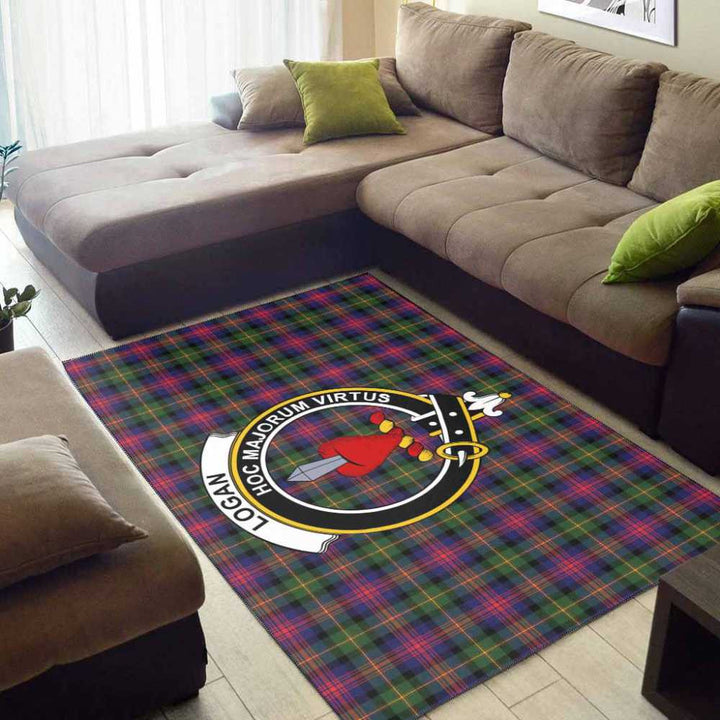 Scottish Logan Clan Crest Tartan Area Rug Tartan Plaid 2