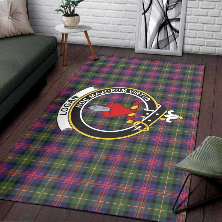 Scottish Logan Clan Crest Tartan Area Rug Tartan Plaid 3