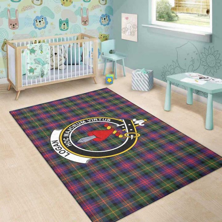 Scottish Logan Clan Crest Tartan Area Rug Tartan Plaid 5