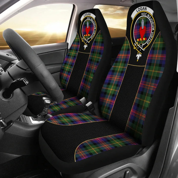 Scottish Logan Clan Crest Tartan Car Seat Covers - Special Style 1