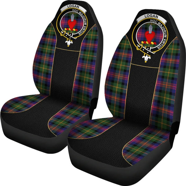 Scottish Logan Clan Crest Tartan Car Seat Covers - Special Style 2