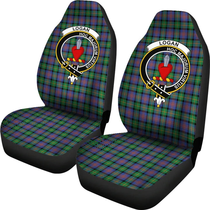 Scottish Logan Clan Crest Tartan Car Seat Covers 1