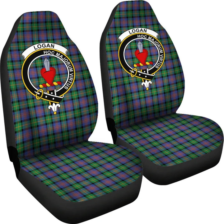 Scottish Logan Clan Crest Tartan Car Seat Covers 4