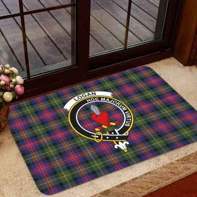 Scottish Logan Clan Crest Tartan Door Mat Tartan Plaid 1