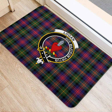 Scottish Logan Clan Crest Tartan Door Mat Tartan Plaid 2