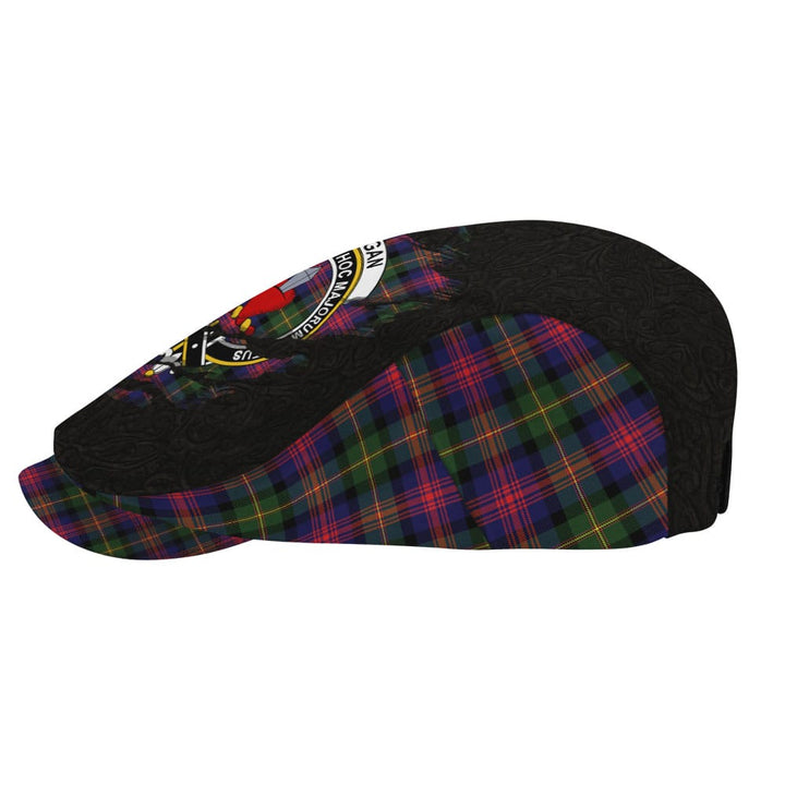 Scottish Logan Clan Crest Tartan Flat Cap - Scratch Style Tartan Plaid 3